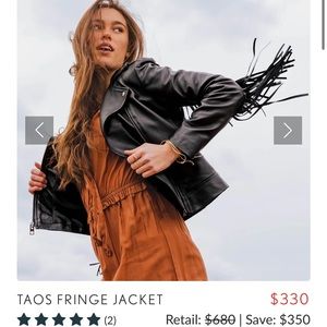 BNWT Portland Leather Goods fringe leather jacket